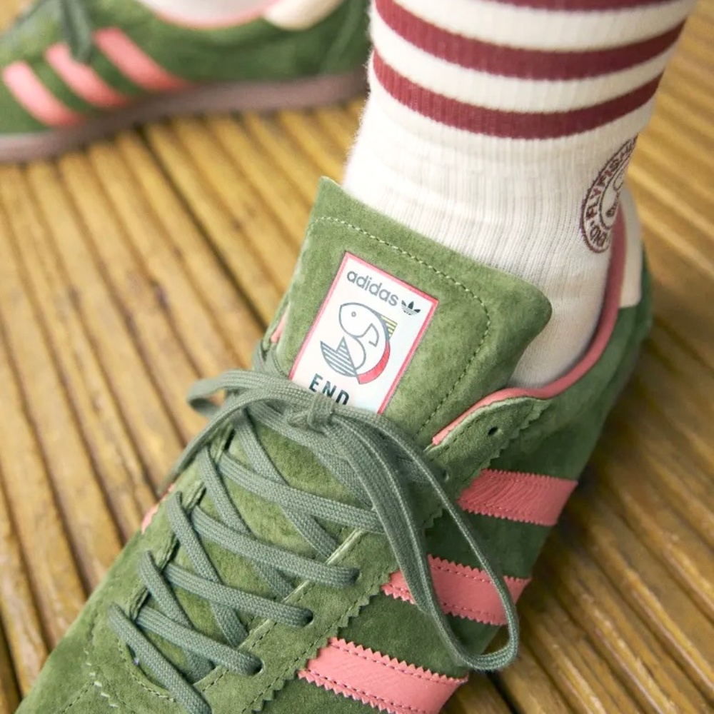 END. x ADIDAS Tobacco 'Fly Fishing' Sneakers in Pine/Gum - NWOB - 11 - Picture 2 of 12